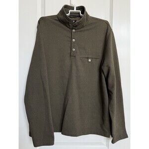UNTUCKIT Men’s Parkson Snap Buttons Fleece Pullover Henley Green Sz L‎ Layering